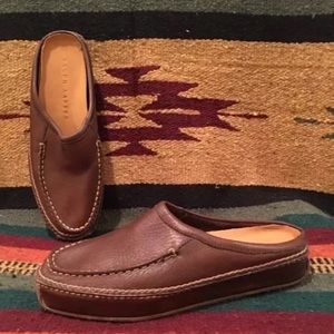 RALPH LAUREN Handmade Brown Leather Comfort Clogs Woman’s Size 6B NEW! NICE!